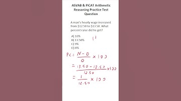 ASVAB/PiCAT Arithmetic Reasoning Practice Test Q: Percent Change #acetheasvab with #grammarhero