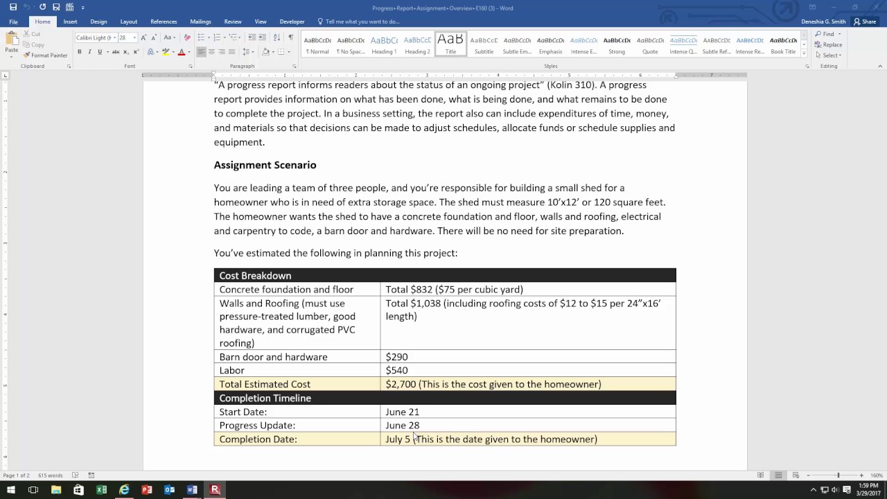 Progress Report Overview - YouTube