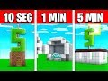 NOOB VS PRO: CONSTRUIR BANCO EM 5 MINUTOS / 1 MINUTOS / 10 SEGUNDOS NO MINECRAFT!!