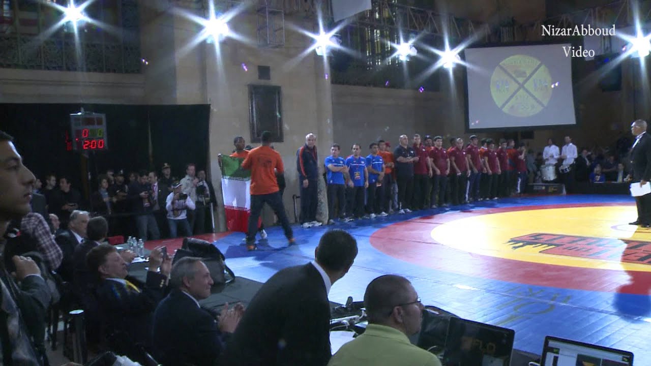 Iran vs US Wrestling NYC 2013 YouTube