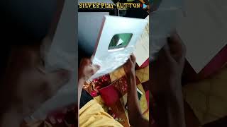 Silver Play Button Unboxing With Silver Play Button ▶️silverplaybutton islam facts viral shorts