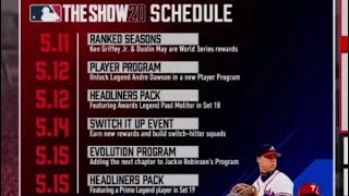 Mlb the show 20 calendar for this week