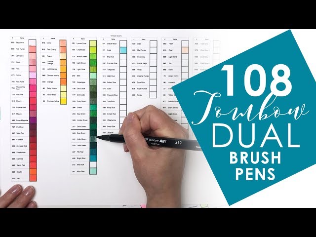 Dual Brush Pen 672PC Display, 108 Colors