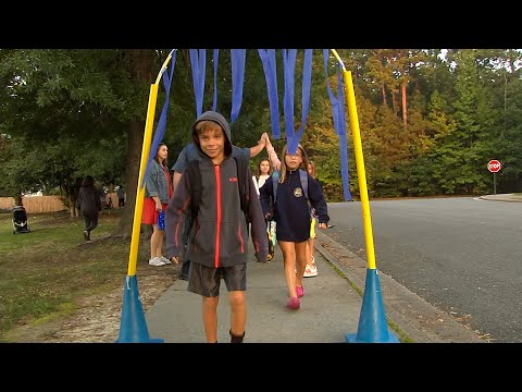 Walk and Roll to School Day at Springfield Park Elementary School