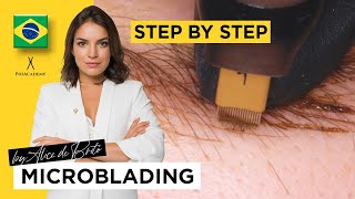 Microblading eyebrows procedure  Step by Step | Permanent Make up Certification by PhiAcademy