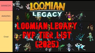 My Loomian Legacy PVP Tier List!!! (2025 Edition).