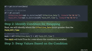 How to Replace Values Between Columns Based on Condition in Pandas