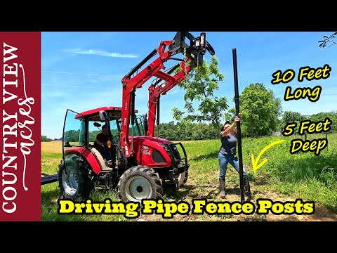 Tractor Sized Post Driver Will Speed Up The Fencing Process. Plus Ducklings Hatch Out.