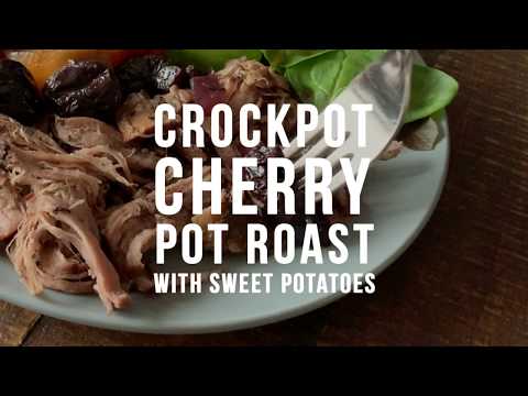 Crockpot Cherry Pot Roast with Sweet.Potatoes