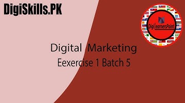 Solved SEO-Digiskill Exercise 01 Batch 05 Nov 2019 DigiLearnersPoint