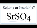 Solubility of Sulfates