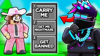 My Crush Gave Me THE HARDEST DARES In Roblox BedWars!