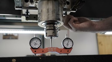 CanCam C2 CNC router spindle tram adjustment plate