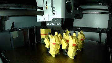 Bambu Lab X1 Series Multicolor Pikachu Timelapse