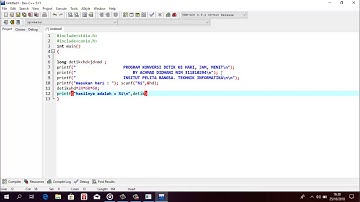 PROGRAM KONVERSI DETIK KE HARI JAM MENIT