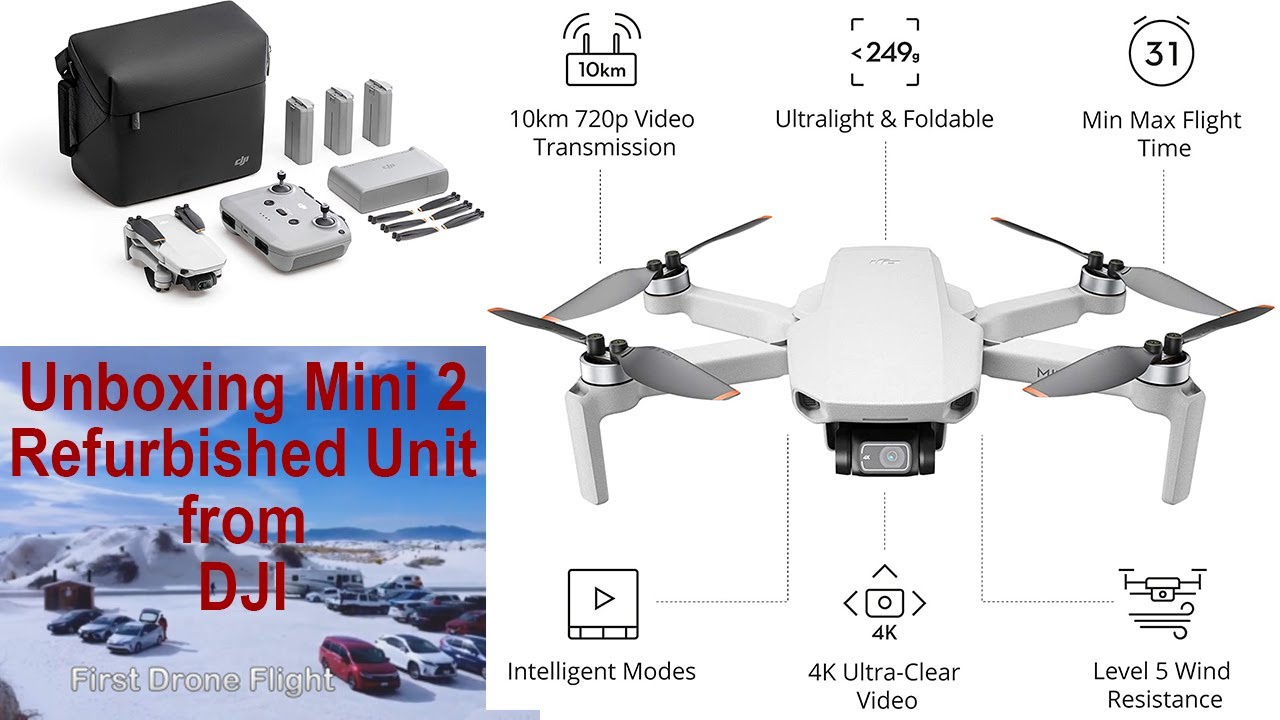 DJI Mini 2 Fly More Combo 4K Video Camera Drone 31 Min Flight (DJI-Refurbished)