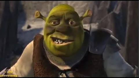 I put hunter1s1k screaming the shrek movie over a scene in shrek part 1