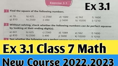 Exercise 3.1 class 7 Math kpk  Textbook new course 2022 | Math 7 new course SNC 2023 PTB Ex 3.1