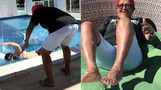 Mãe De Carlinhos Maia Empurra Reynaldo Na Piscina