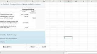 Chapter 6   Exercise 6 20 Adjusting Entries for Refunds, Allowances, and Returns