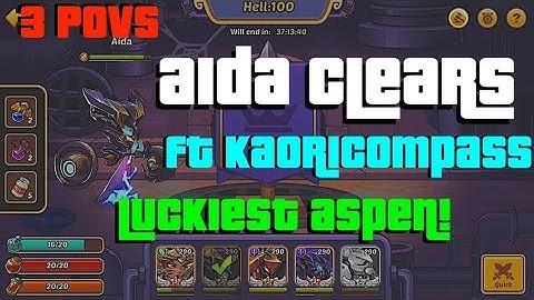 IDLE HEROES Luckiest Aida Aspen Dungeon Clear! 3x Accts! Giveaway? ft. Kaoricompass