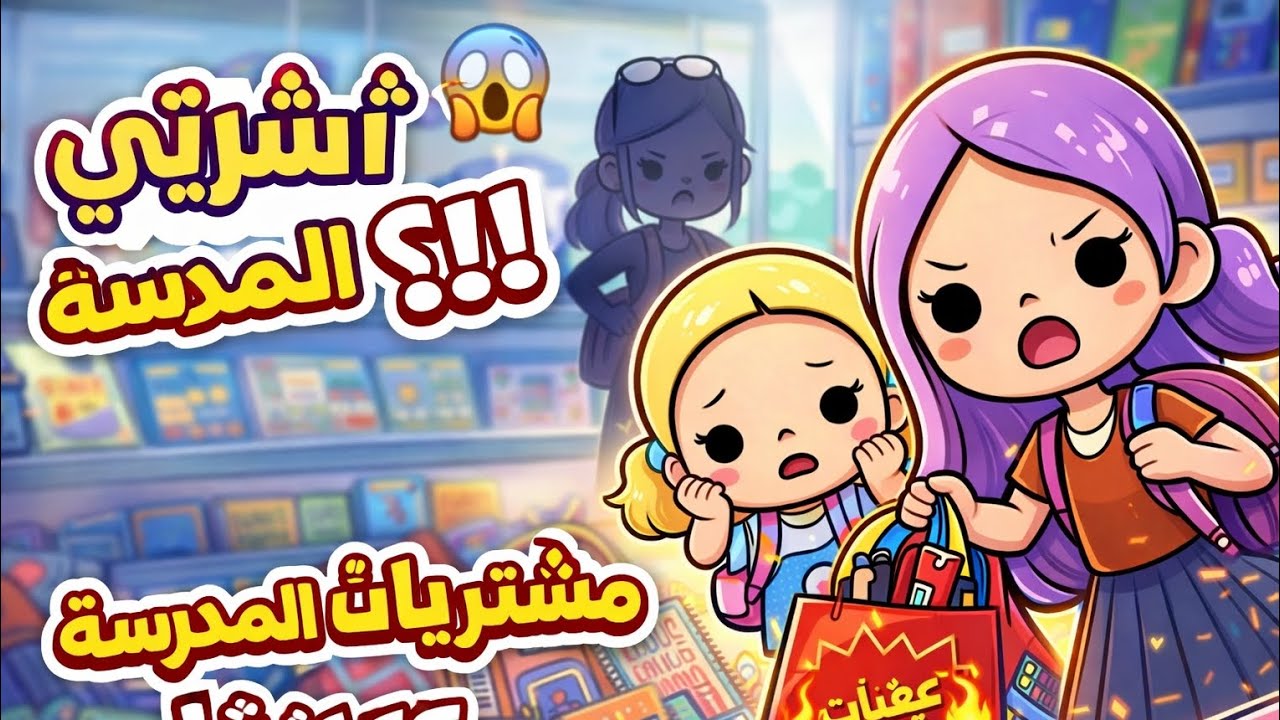 مشتريات أليا وتوليب للمدرسة🏫 || هل مر اليوم على خير ولا صارت المصايب 🤔 | ضيفة جديدة معنا😊