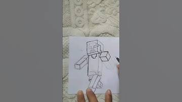 Minecraft steve drawing 🔥:tutorial