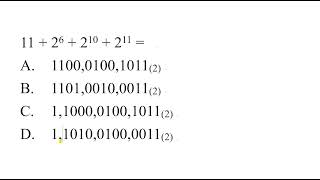 2021F4T3P2Q41 Changing Denary Number to Binary Number