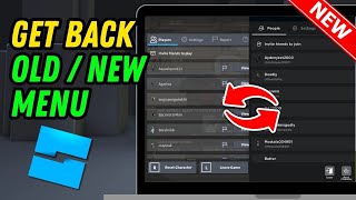 How To Get Back Oldnew Menu In Roblox 2026