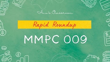MMPC 009 - Management of Machines and Materials | Rapid Roundup | All Units
