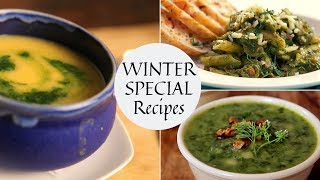 Winter Special Recipes | Corn Soup | Hot Chocolate | Palak Dal | Spinach Soup Pasta