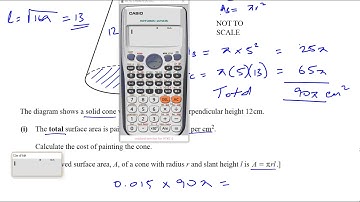 0580/42/O/N/17 (IGCSE) Paper 42, Q2b, Mensuration, Surface Area and Volume of Cones
