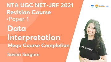 Mega Course Completion | Data Interpretation (Paper-1) | NTA UGC NET-JRF 2021 | Saveri Sargam