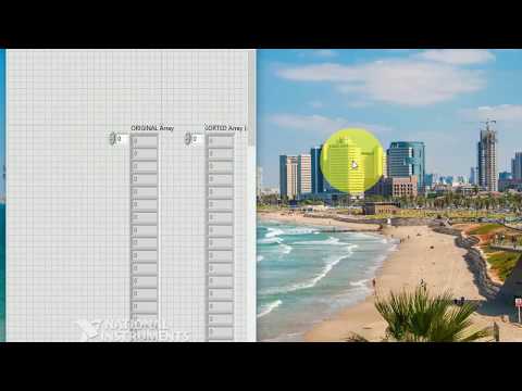 How to Sort the elements of 1-D array in ascending order in LabVIEW