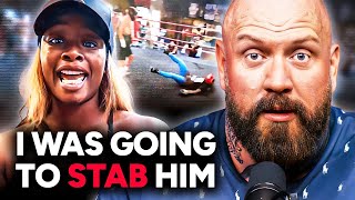 Claressa Shields threatens to STAB Male Boxer for DROPPING Her