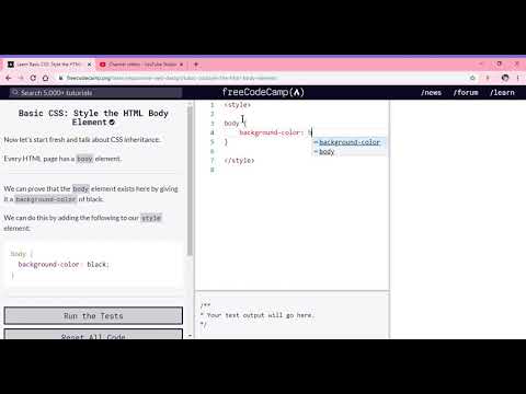 Learn Basic CSS  Style the HTML Body Element   freeCodeCamp org   Google Chrome 2019 12 12 15 55 10