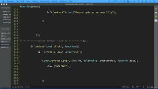 JavaScript AJAX & PHP 034 - Deleting Data