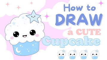How to DRAW a CUTE Cupcake 🧁 in Procreate | Easy drawing tutorial for beginners | Full process |