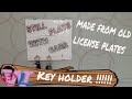 Key Holder Art Out Of License Plates And Nails Key Holder Art Out Of License Plates And Nails