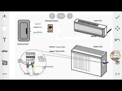 Split ac wiring - YouTube