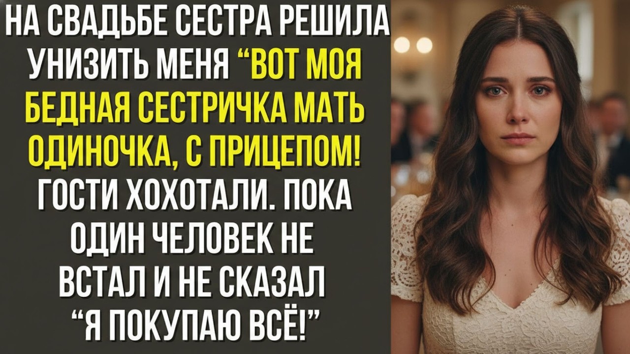 На свадьбе сестра решила унизить меня  “Вот моя бедная сестричка — мать одиночка, с прицепом