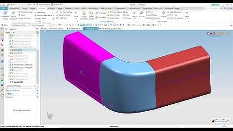 NX 12 Tutorial #56 | Offset in face, Bridge Curve, Intersection, Combined Curve, Through curve mesh