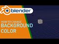 Blender how to change background color