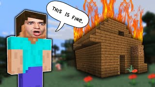 MY HOUSE IS GONE. (Minecraft)