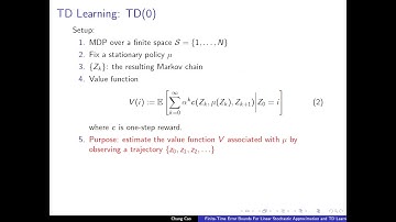 #11 Finite-Time Error Bounds For Linear Stochastic Approximation and TD Learning