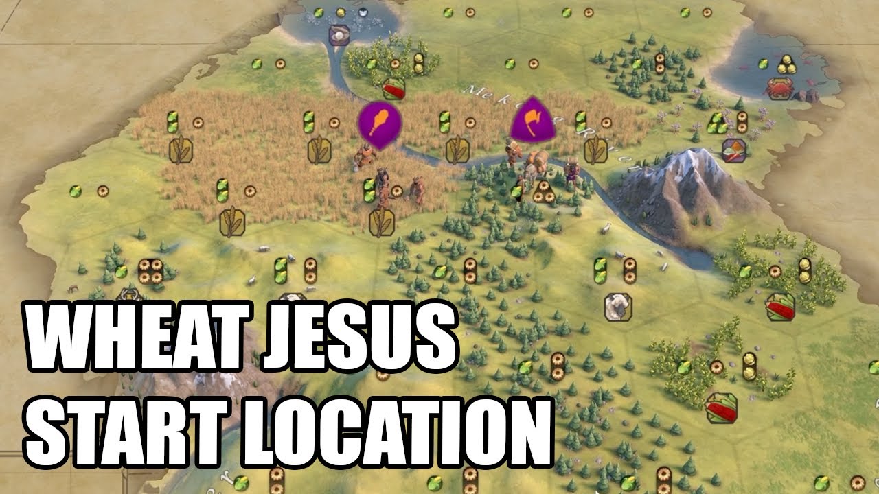 Now THIS is a wheat filled start location - Civ 6 Khmer - YouTube