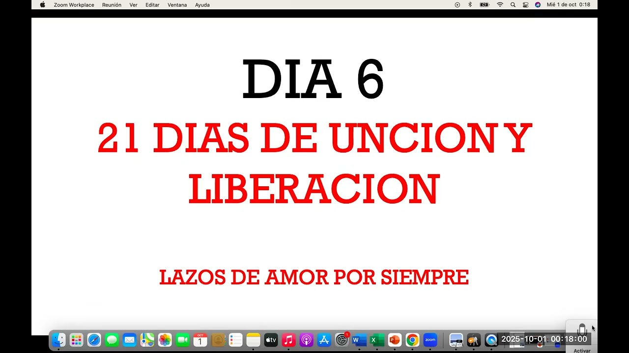 DIA 6 de 21 dias de UNCION Y LIBERACIÓN