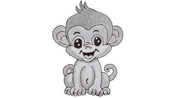 Easy Monkey Drawing | Step-by-Step Cartoon & Pencil Animal Art