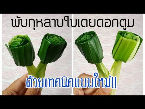 วิธีพับดอกกุหลาบใบเตย พับง่าย สวยและกระชับ DIY flower from Panda PPP CHANNEL