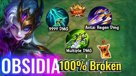 100% BROKEN!! TOP GLOBAL OBSIDIA NEW BEST BUILD AND EMBLEM 2025!! - OBSIDIA MLBB